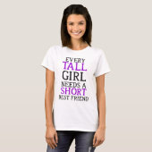 Tall Girl - Short Girl Matching T-shirt (Voorkant volledig)