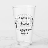 Tall Glass Birthday Gift Personalize Name Text Glas (Achterkant)