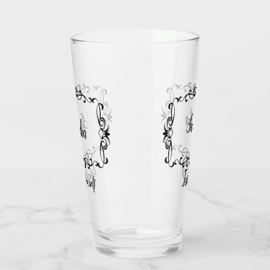 Tall Glass Birthday Gift Personalize Name Text Glas (Links)