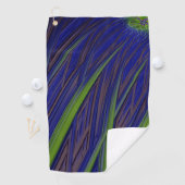 Tall Grass Blue en Green Fractal Art Golf Towel Golfhanddoek (Insitu)