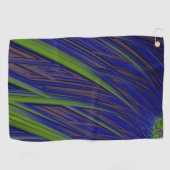 Tall Grass Blue en Green Fractal Art Golf Towel Golfhanddoek (Horizontaal)