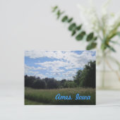 Tall Grass Field met Trees Ames, Iowa Briefkaart (Staand voorkant)