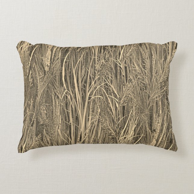Tall Grass Ghillie Suit Camouflage Accent Kussen (Voorkant)