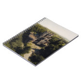 Tall Grey Stone Castle in Green Overgrown Bossen Notitieboek (Linkerzijde)