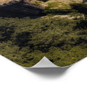 Tall Grey Stone Castle in Green Overgrown Bossen Poster (Hoek)