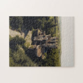 Tall Grey Stone Castle in Wooded Ireland Legpuzzel (Horizontaal)