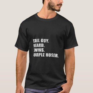 Tall Guy Beard Twins Paars Hoser Shirt Cool Chris