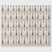 Tall Hat Santa Claus - Multi Color Cadeaupapier (Vlak)