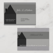 Tall Housetop Roof Modern House Black Grey Visitekaartje (Voorkant / Achterkant)