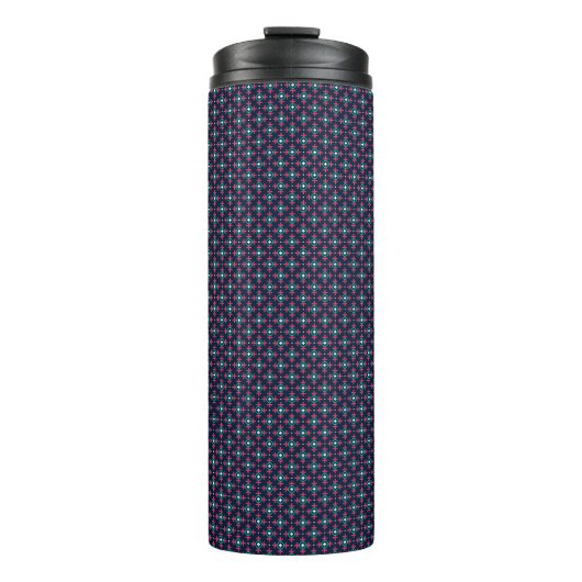 Tall insulated tumbler with a black lid thermosbeker (Voorkant)