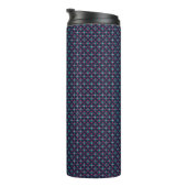 Tall insulated tumbler with a black lid thermosbeker (Geroteerd rechts)