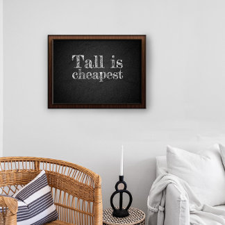 Tall is goedkoopste offerte houtskool poster