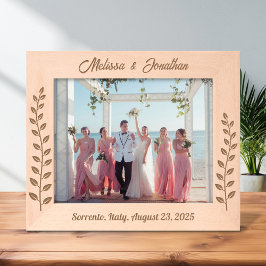 Tall Krans Branch Paar Trouwen Jubileum 10x8 Gegraveerde Lijstjes