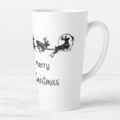 Tall Latte kerstMok, Mok met zwarte en witte Kerst (Rechts)