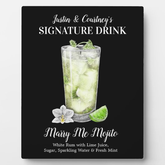 Tall Mojito ・ PERSONALIZE deze Drink van de Handte Fotoplaat (Voorkant)