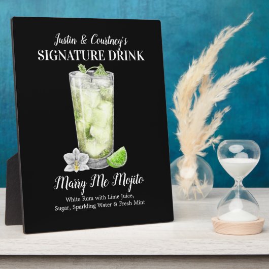 Tall Mojito ・ PERSONALIZE deze Pla van de Drink va Fotoplaat (Zijkant)