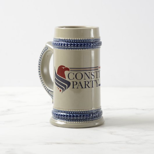 Tall mug, colonial - style, Constitution Party Bierpul (Voorkant links)