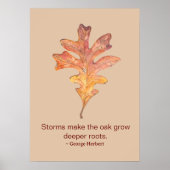 Tall Oak Leaf Poster (Voorkant)