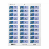 Tall Palm Tree tegen Bright Blue Sky adres Etiket (Full Sheet)