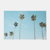 Tall Palm Trees Light Blue Sky Deurmat (Voorkant)