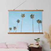 Tall Palm Trees Light Blue Sky Hangend Wandkleed (Slaapkamer)