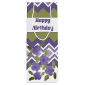 Tall Pattered Happy Birthday Fles Gift Bag Wijn Cadeautas (Achterkant)