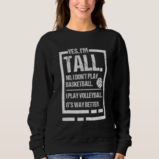 Tall people play volleyball trui (Voorkant)