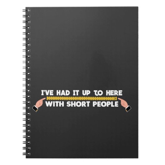 Tall People Short People Joke Basketball Player Notitieboek (Voorkant)