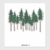 Tall Pine Trees Forest Sticker (Vel)
