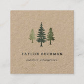 Tall Pines | Kraft Vierkante Visitekaartje (Voorkant)
