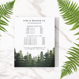 Tall Pines Pricing & Services Flyer
