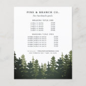 Tall Pines Pricing & Services Flyer (Voorkant)
