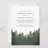 Tall Pines Rehearsal Dinner Invitation Kaart (Voorkant)