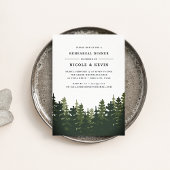 Tall Pines Rehearsal Dinner Invitation Kaart