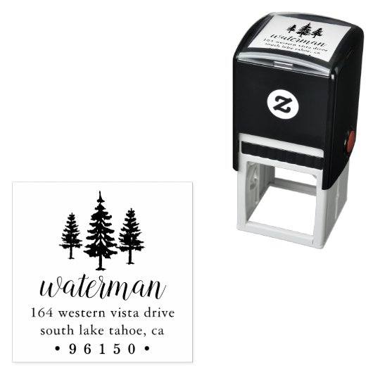 Tall Pines Return-adres Zelfinktende Stempel (In situ)