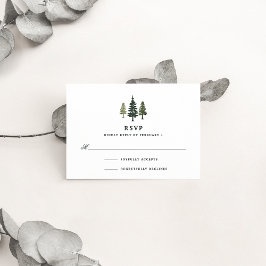 Tall Pines RSVP-kaart RSVP Kaartje