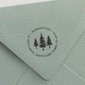 Tall Pines Rustic Return Address Zelfinktende Stempel