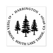 Tall Pines Rustic Return Address Zelfinktende Stempel (Design)