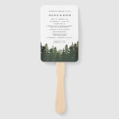 Tall Pines Trouwprogramma Handwaaier (Voorkant)