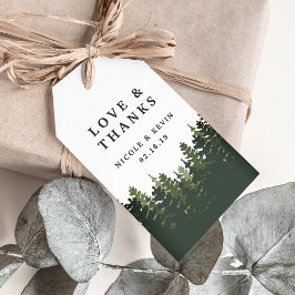 Tall Pines Weddenschap Bedankt Cadeaulabel