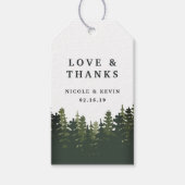 Tall Pines Weddenschap Bedankt Cadeaulabel (Voorkant)