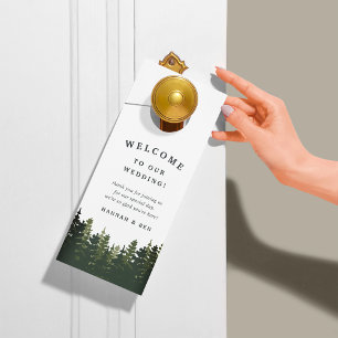 Tall Pines Wedding Welcome/Do not Disturting Deurhanger