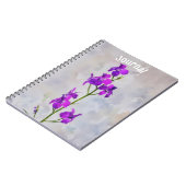 Tall Purple Flowers Journal personaliseren Notitieboek (Linkerzijde)