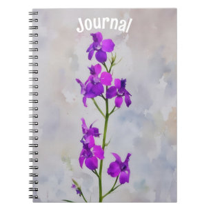Tall Purple Flowers Journal personaliseren Notitieboek
