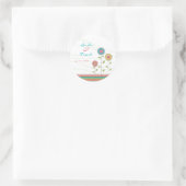Tall Rainbow Flowers Weddenschap Save the Date Sti Ronde Sticker (Tas)