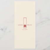 Tall Rectangle Double Happiness Chinese Wedding Menu (Achterkant)