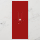 Tall Rectangle Double Happiness Chinese Wedding Menu (Achterkant)