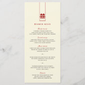 Tall Rectangle Double Happiness Chinese Wedding Menu (Voorkant)