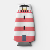 Tall Red en White Lighthouse Flesjeskoeler (Voorkant)