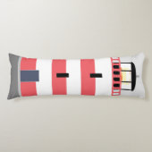 Tall Red en White Lighthouse Lichaamskussen (Voorkant)